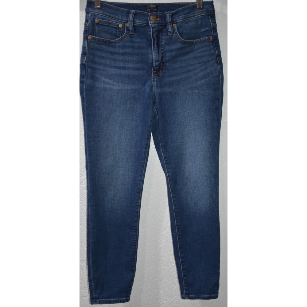 J. Crew 27P Jeans 10" High Rise‎ Skinny 5-Pocket Stretch Blue Denim Comfortable